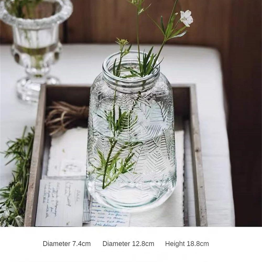 Binaural Vase Safe Glass Home Decoration For Photography Decoration Flower Vase Clear Vertical Strip Vase Glass Vase Simple