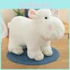Toy Plush Hippo Stuffed Animal Dolls Sleeping Companion Kids Gifts Birthday