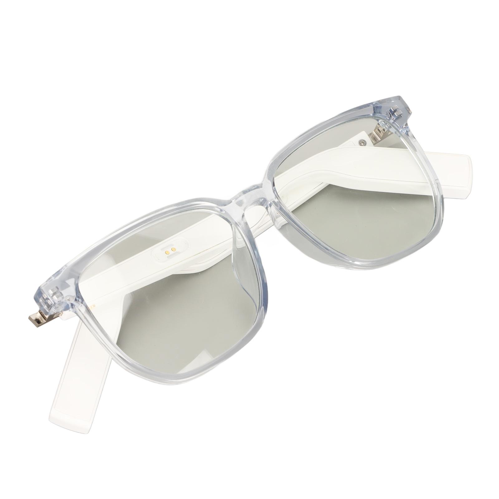 

Smart Sunglasses UV400 Stereo Sound Polarized Lens with Open Ear Speakers Glasses for Game White