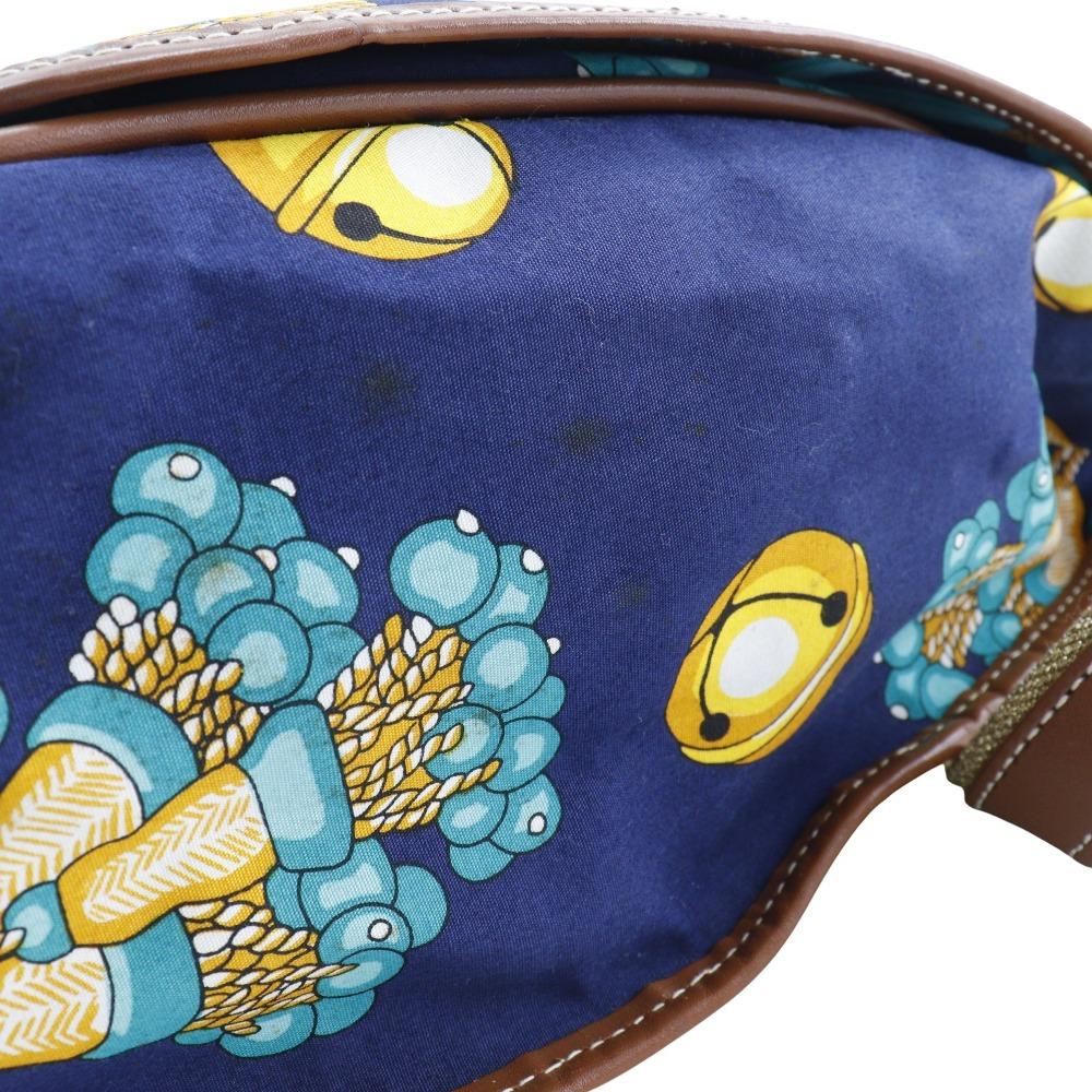 LOEWE Collection line Shoulder Bag COLECCION JEREZ vintage Navy blue canvas Women Used