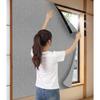 Blackout Window Film, 100% Light Blocking, Linen-like Texture, Heat-insulating, UV-cut, Velcro
