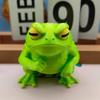 Figura de Sapo Impresa en 3D Divertida Linda Sapo Decoración de Escritorio Animal Coleccionable Escultura para Decoración de Estante de Hogar Oficina