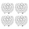 4Pcs Romantic Crystal Candle Holder for Home Decorative Lantern Wedding Party Table