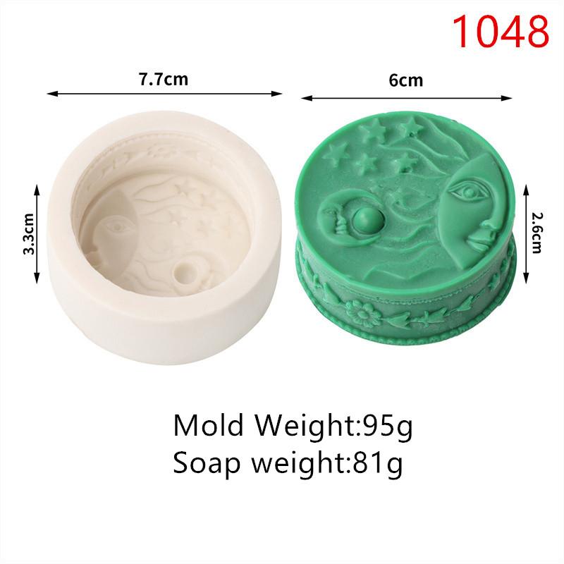 

Sun Moon Face Silicone Soap Mold DIY Moon Sun Double Side Candle Handmade Lotion Bath Bomb Making Tool Silicone Mold