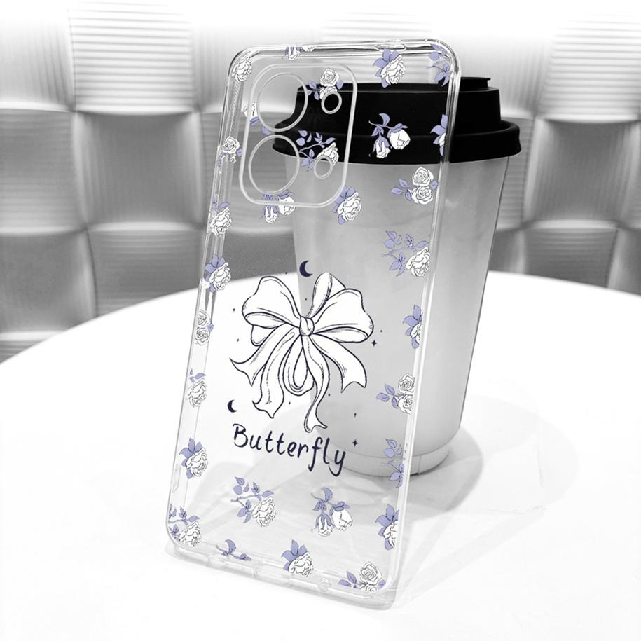 For Xiaomi Redmi 15C 5G 2025 Case Fashion Flower Bow Soft Silicone Clear Back Cover For Xiaomi Poco C85 5G Redmi15C 173MM Bumper