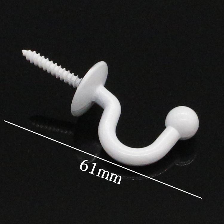 

Modern Zinc Alloy Wall Hooks, White and Black, Easy Install, Contemporary Style Metal Curtain Hangers for Clothes, Bags, Towels, Door Beads