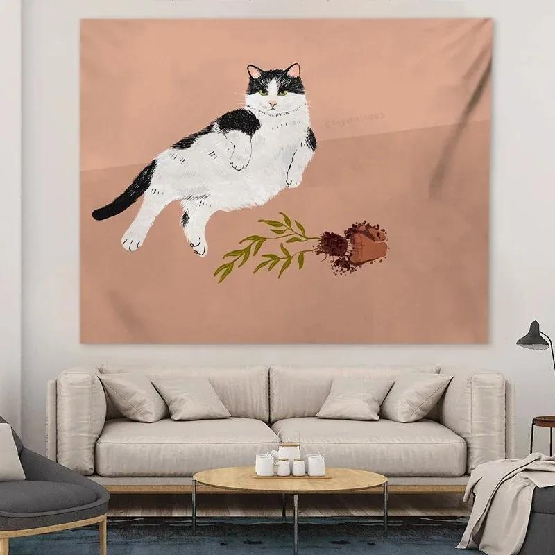 Домашний гобелен с изображением кота из мультфильма — фото 8