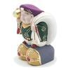 HU Trading Daikokuten Figur, Hinoki-Holz, farbiges Kirigane, Sieben Glücksgötter, Gesamthöhe 10,5cm, Breite 7cm, Tiefe 7cm, b0155