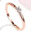 Xiaomi Huitan Single Cubic Zirconia Proposal Ring for Women Bridal Wedding Band Trendy Simple Style Engagement Accessories Jewelry