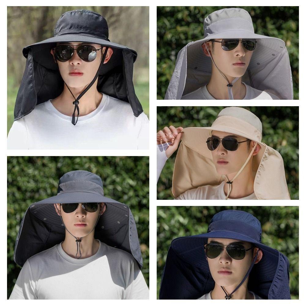 Neck Protection Women Visor Cap Cloth Summer Bucket Hat Foldable Fisherman Hat  Outdoor