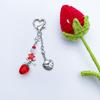 Fashion Strawberry Tassels Phone Charm Straps Car Keys Hanging Pendants Y2K Bag Decoration Lanyard Purse Accessories