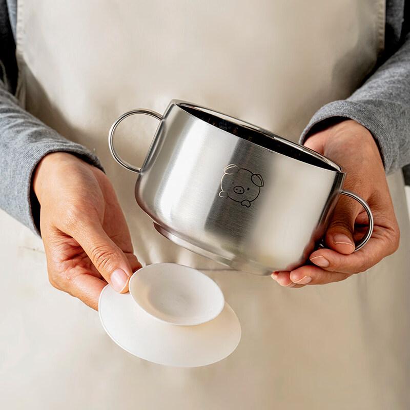 316 Stainless Steel Piggy Suction Bowl Set