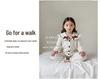 Girls' Autumn/Winter 2025 Fleece Pajama Set: Warm, Korean Style Bow Design for Small To Medium Children