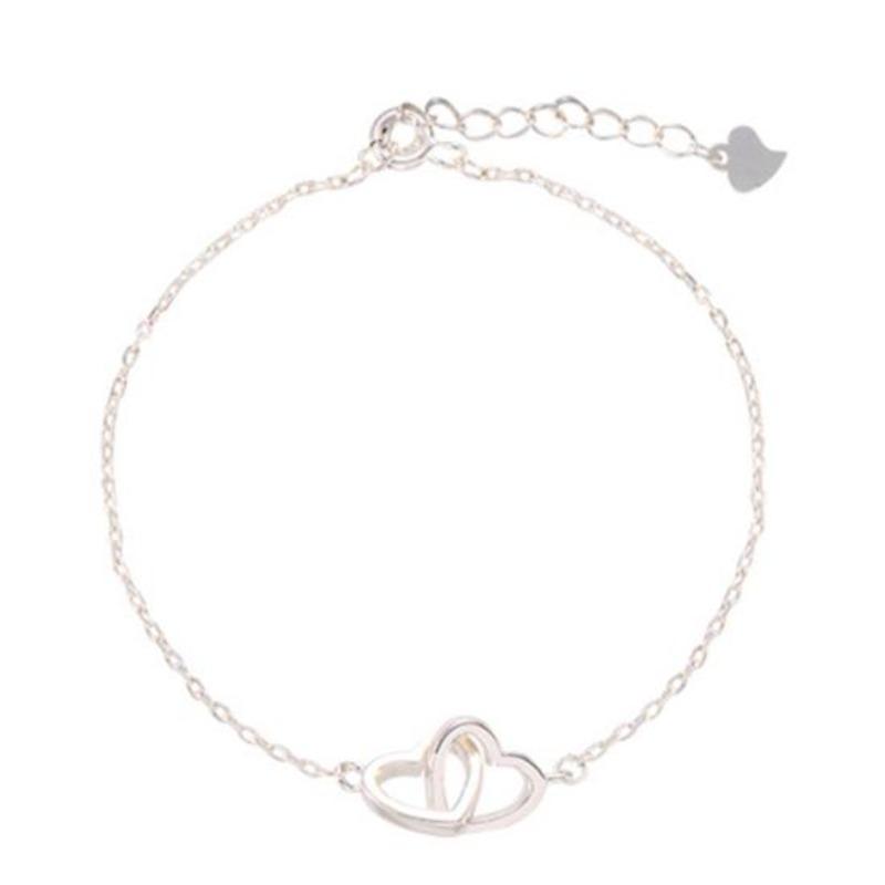 Women's Charm Love Heart Wings Bracelet Cuff Bangle Jewelry
