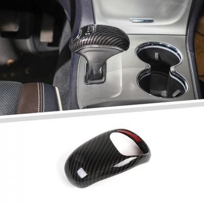 Carbon Fiber Gear Shift Knob Decor Cover Trim for Dodge Charger /Durango 2012-14