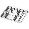304 Stainless Steel Divided Canteen Tray