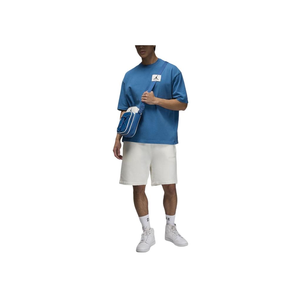Jordan Flight Essentials Logo Fashion Comfortable Crew Neck Casual Loose Short Sleeve T-Shirt Men Tops Blue DZ0605-457