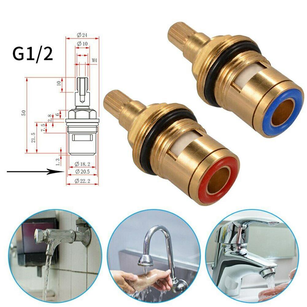 Kitchen Tap Valve Quarter Turn Insert Anti-clockwise Brass
