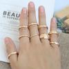 Exclusive For Fashionable Retro Wave Combination 9-Piece Joint Ring
