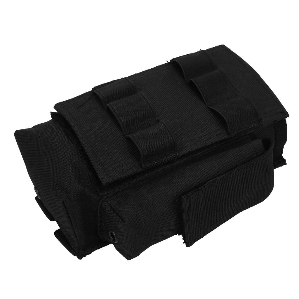 Molle Radio Pouch Mini Radio Holder Bag Waterproof Walkie Talkie Holster with Side PocketsBlack