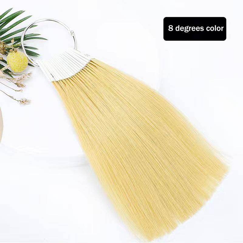 30Pcs 23Cm Real Human Hair Color Rings Swatches For Human Hair Extensions Salon Tools Hair Dyeing Sample Chart Dyeing Practice