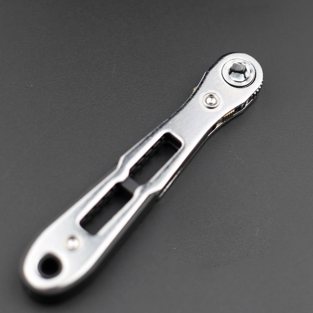 

Ultra-thin Flat-head Double-way Ratchet Screwdriver Set, Including Curved and Right-angle Bits, Narrow-use Socket Tool