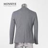 Menseye Men's Autumn Gray Collarless Youth Suit, Fashionable Literary Casual Suit for Men