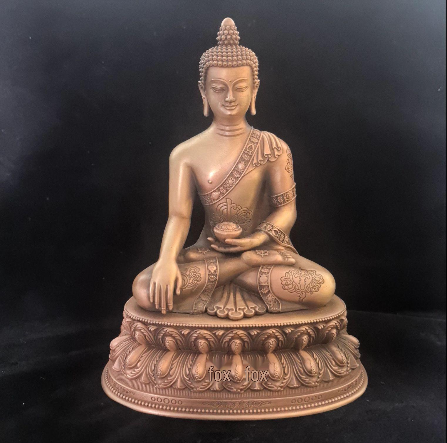 

Jinmanfu Purple Copper Shakyamuni Buddha Ornament - 15 cm Original Finish
