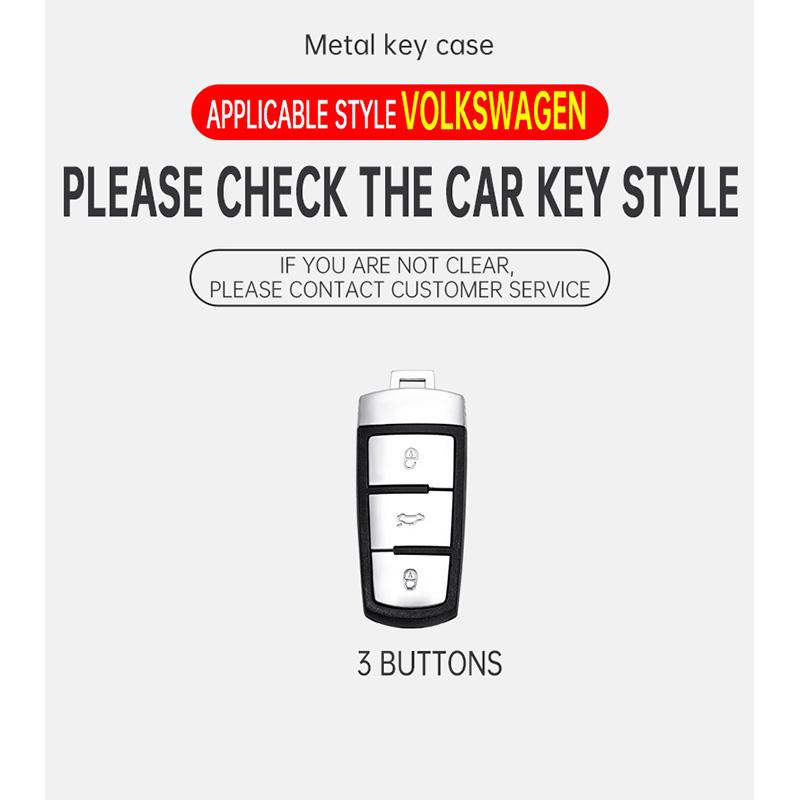 Metal Car Key Case Cover Holder Shell For Volkswagen Vw Cc Passat B6 B7 Passat 3C Cc Maogotan R36 B5 B7L Protect Accessories