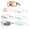 Photochromic Polarized Cycling Glasses, UV Protection Windproof Sports Sunglasses, Lightweight Men Women Safety Eyewear for Mountain Bike Running
