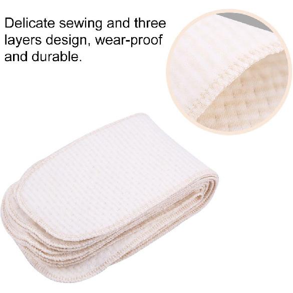 Fdit 10 PCS Baby Nappies Cloth Diapers Inserts Washable Reusable Nappy Liners for Newborn Infant Kids Organic Cotton