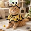 Cat Headgear Elastic Pet Knitted Hat Comfortable Warm Cat Collar Bee Shaped Pet Costumes Indoor Outdoor