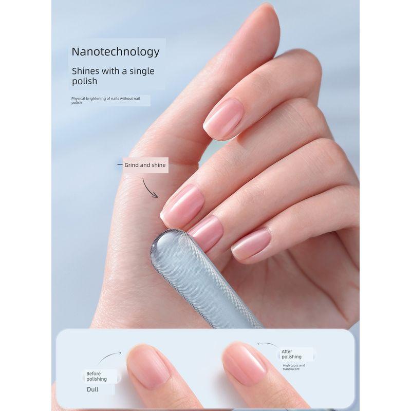 Gudi Double-Headed Nano Glass Nail File Polishing Tool, Specialized Nail Care Strip, Advanced Nail Art Tool