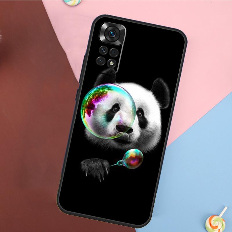 Cartoon Cute Panda Bear Cover For Xiaomi Redmi Note 13 14 Pro 12 11 9 10 9S 10S 11S 12S Redmi 14C 10C 12C 13C Case