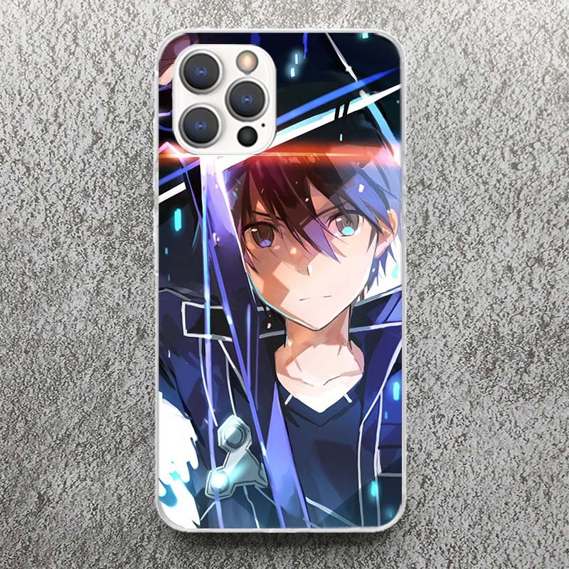 Sword Art Online Anime Phone Case For iPhone 17 16 15 14 13 12 11 Pro Max Mini Plus Air 7 SE 8 Soft Silicone Print Shell Funda F