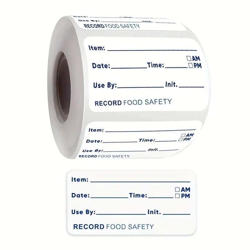 Kitchen Sticker Refrigerator Freezer Food Storage Date Content Label Self-adhesive Roll Sticker Label Dissolvable Storage Label
