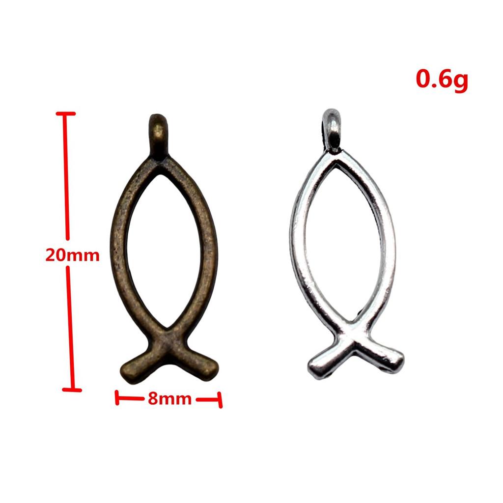 Fish Bone Charms Multi Color Alloy Pendants For Ocean Themed DIY Jewelry Accessories