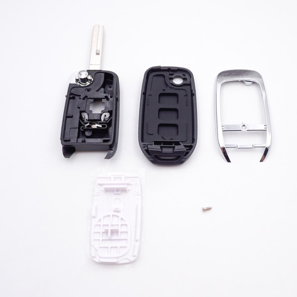 Compatible with 2022 Renault Kadjar and Koleos: 3-Button Folding Key Shell Replacement