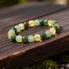 Festive Gifts Green Aventurine Prehnite Citrine Beaded Bracelet Fresh Fashion Jewelry For Women Daily Wear Gift