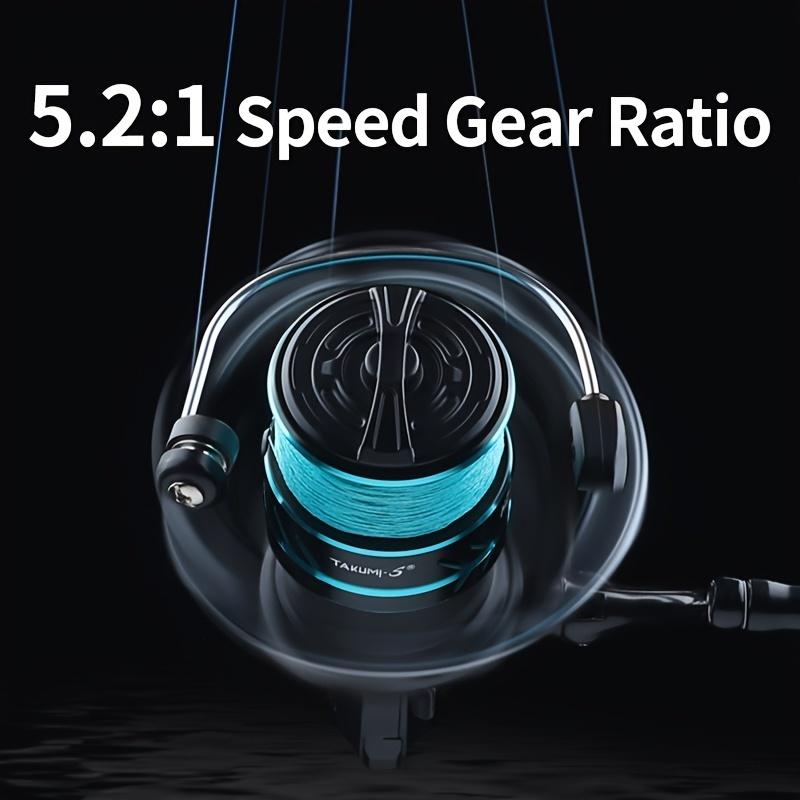 Gapless All-metal Lure Reel Fishing Line Reel Sea Fishing Oblique 5.2:1 High Speed Ratio Entry-level Anti-explosion Line Foldable Rocker