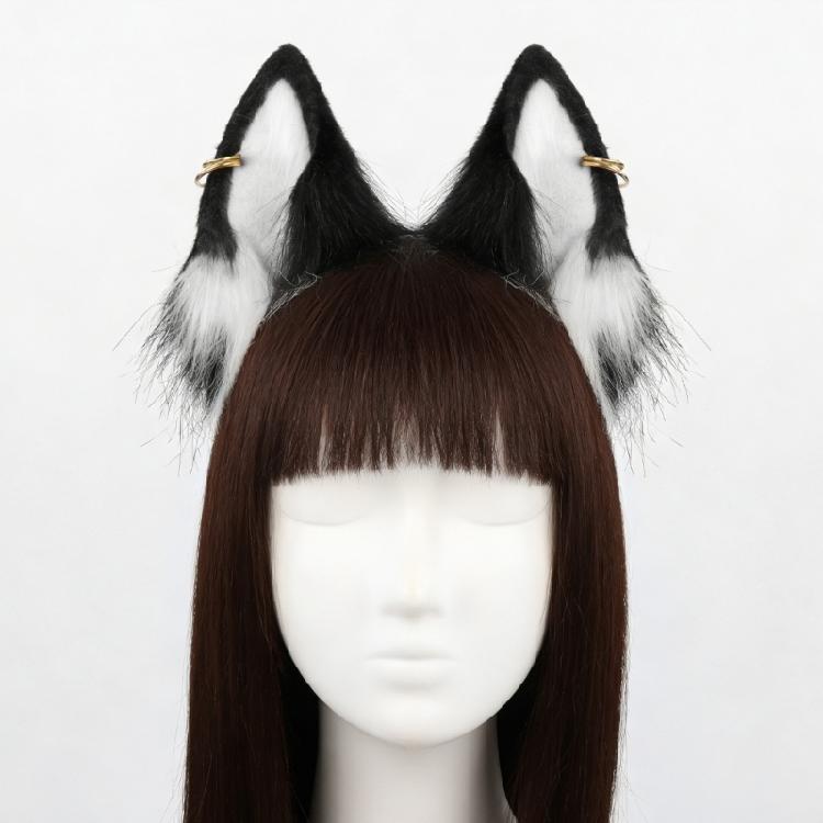 Kunstpelze Wolf/Füchse/Katzen Ohr Stirnband Cosplay Kopfschmuck Felliges Tierohr Stirnband Halloween Cosplay Party Kostüm Geschenk