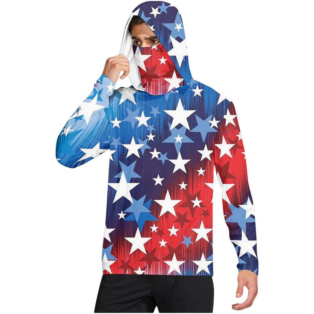 Men's Casual Hooded Long Sleeve Sunscreen Top