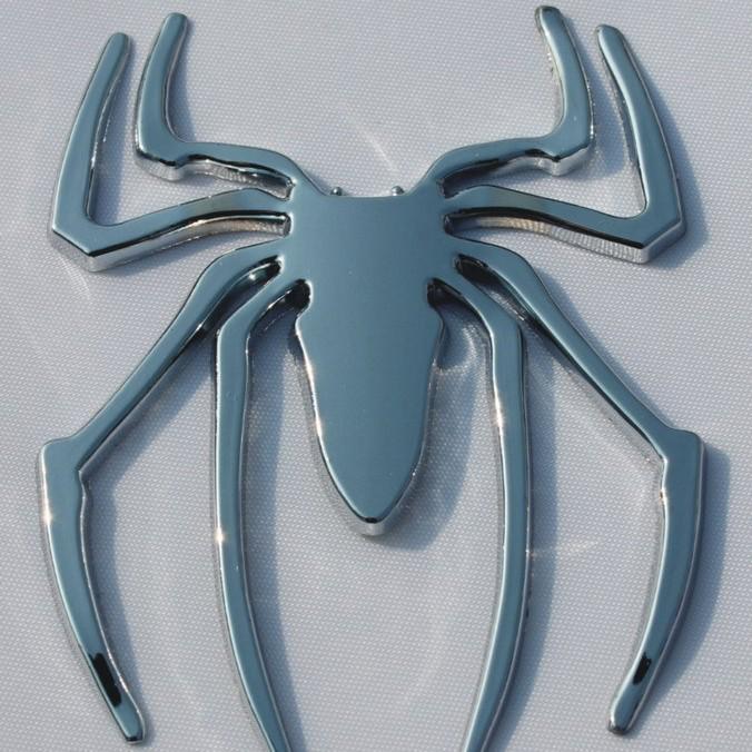 3D Metal Spider Car Emblem Sticker