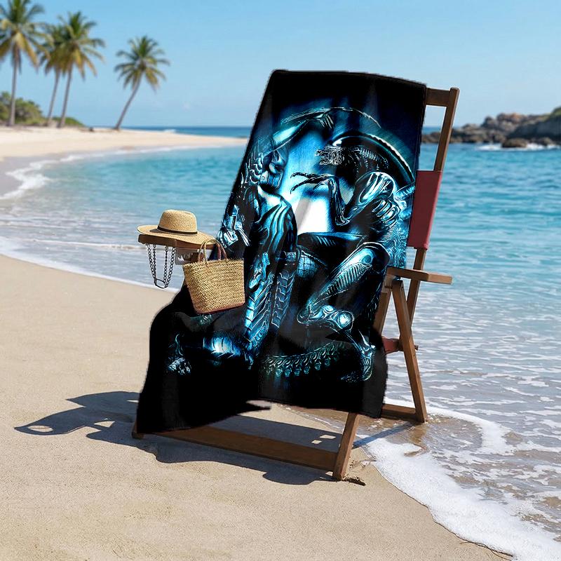 Alien Fashion Beach Towel: Ideal for Summer Adventures Soft, absorbent and quick drying suitable for swimming and bathing