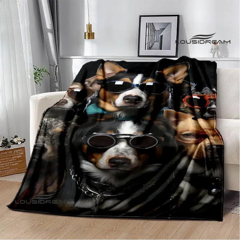 3D Cute dog printed blanket Flannel Warm blankets Soft and comfortable blanket bed linings cubre cama Birthday Gift