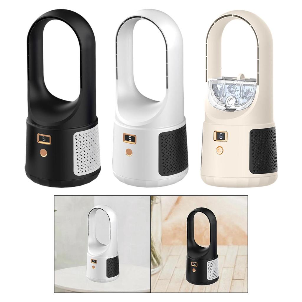 Desk Fan Adjustable Speeds Portable Bladeless Fan for Indoor Summer Office