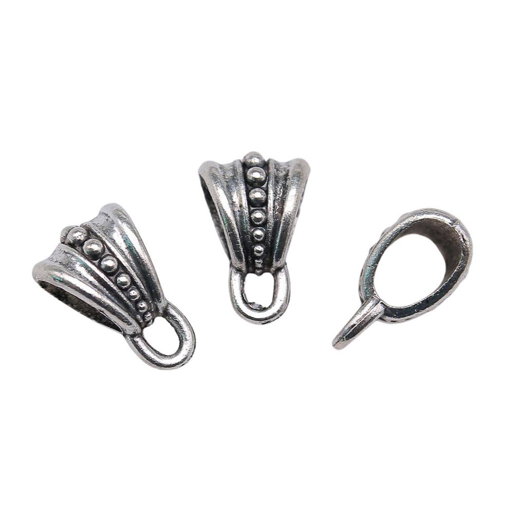 Antique Twisted Pattern Bail Connectors For Charm Attachments Craft Jewelry Accessories