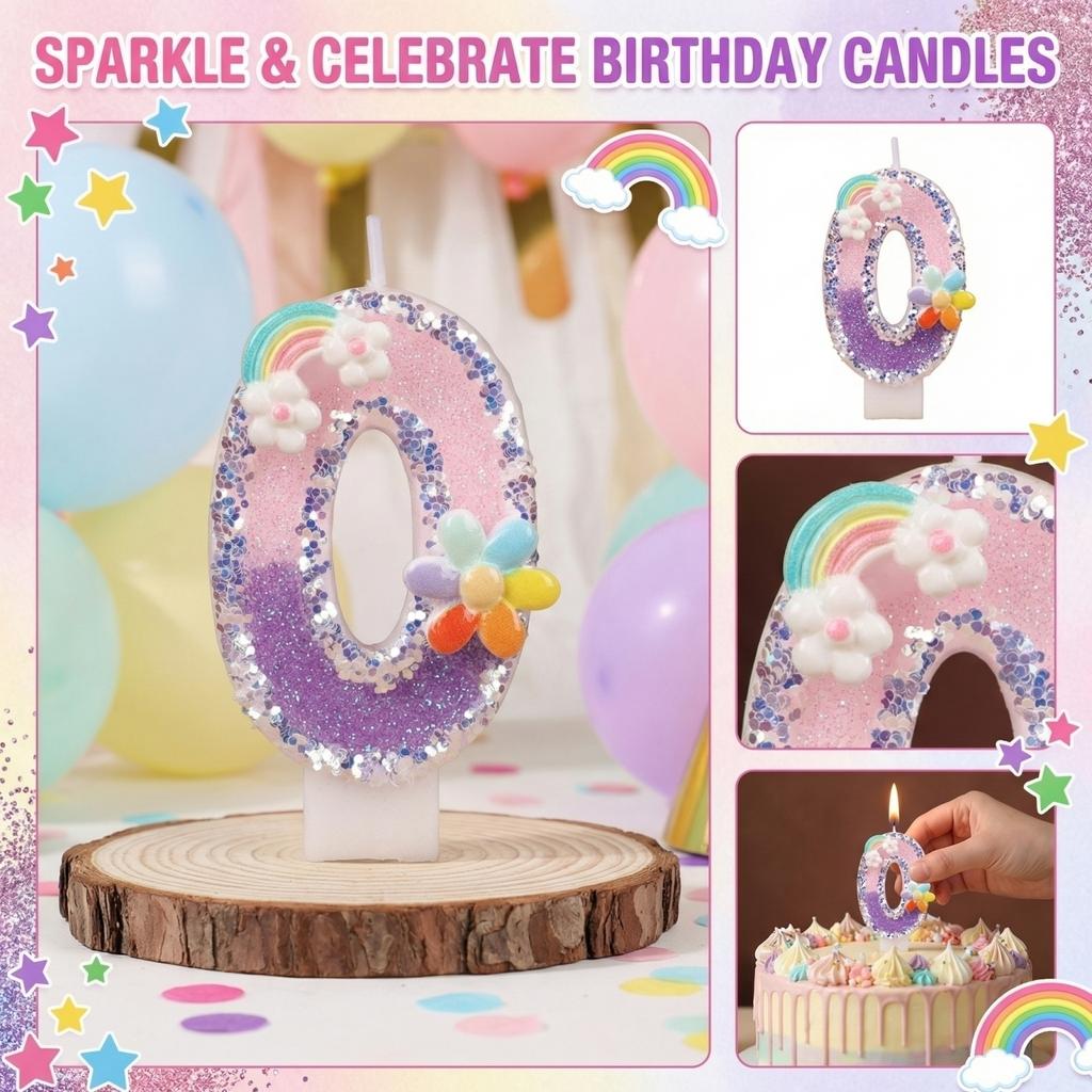 Fashion Cartoon Creative Birthday Candles Party Digital Candles