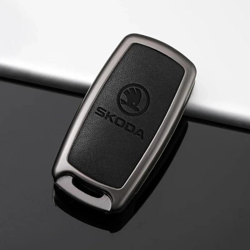 2025 New Car Flip Remote Key Fob Case Cover Protector Shell Bag For Skoda Octavia A5 A7 Fabia Superb Kodiaq Karoq Keychain Acces