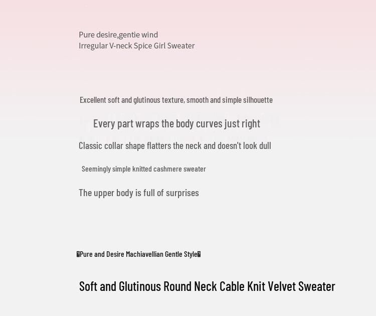 Women's 35% Cashmere Cable Knit Sweater, Round Neck, Short Sleeve, Commuter Style